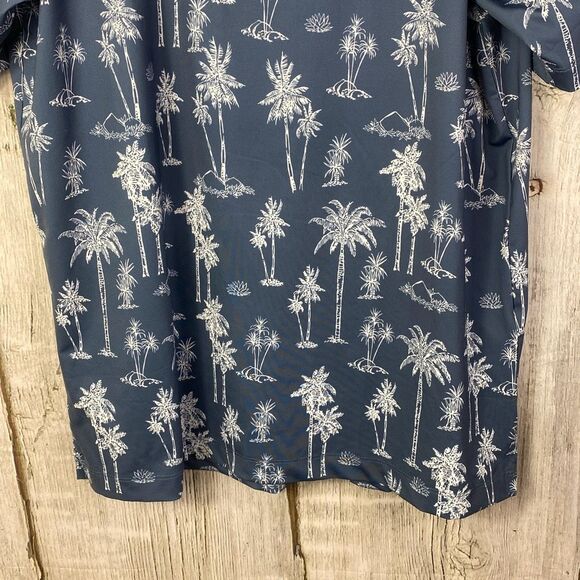 Bad Birdie Thermal Golf Polo Palm Tropical Print Size Large F - Picture 5 of 9